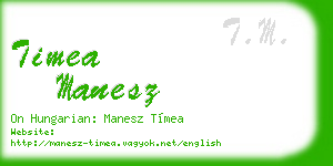 timea manesz business card